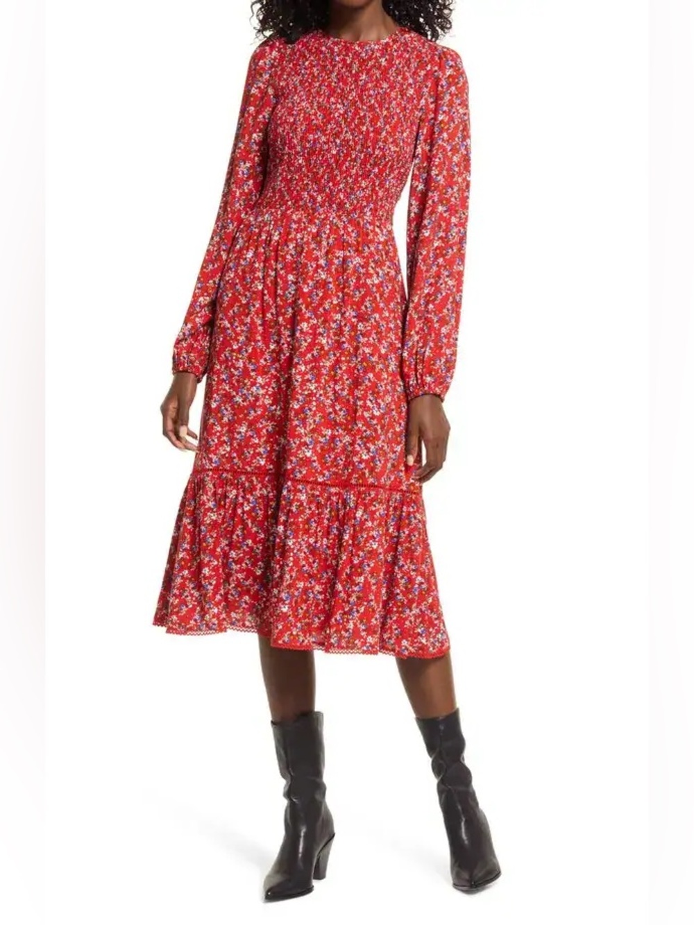 Lost + Wander Vineyards in the Valley Long Sleeve Midi Dress